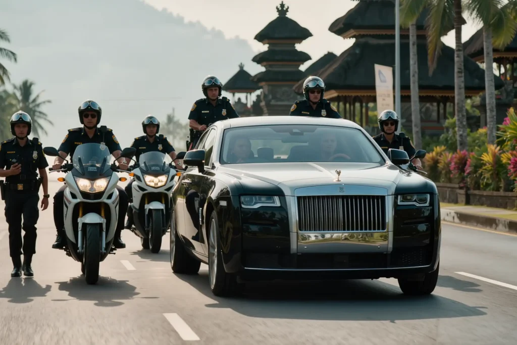 Government Delegation Police Escort Bali